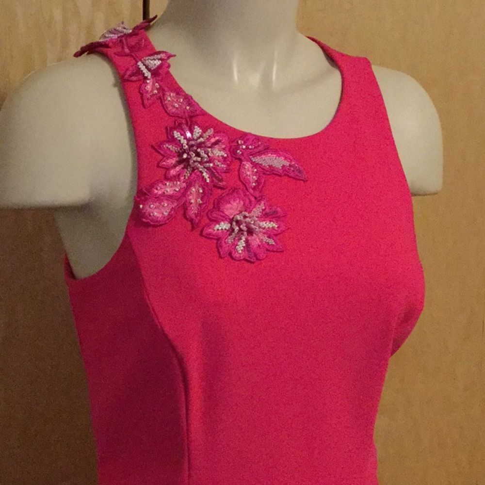 Marchesa Notte Draped Beaded Flower Embroi… - Picture 6 of 9